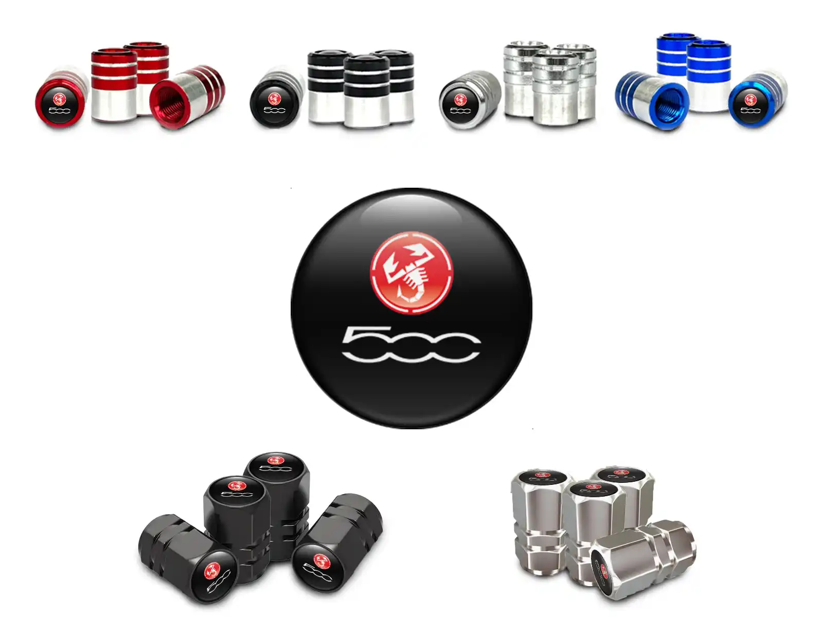 Fiat Abarth Cappelli valvola Auto Finish Lucido Max